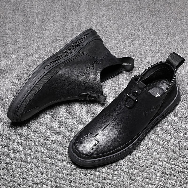 2021 autumn new single boots casual trendy shoes side zipper single shoes British leather boots personality men's shoes trend 2021 autumn new single boots casual trendy shoes side zipper single shoes British leather boots personality men's shoes trend