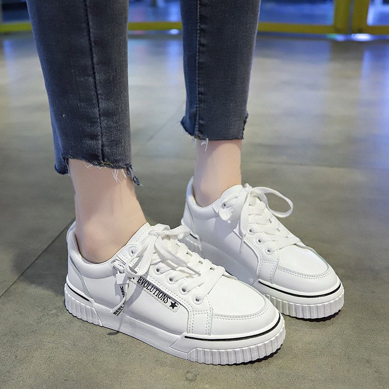 2021 spring new white shoes female students running board shoes lace-up flat-bottom breathable casual shoes women 2021 spring new white shoes female students running board shoes lace-up flat-bottom breathable casual shoes women